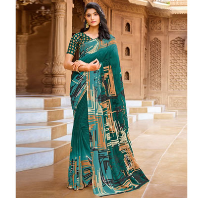 "Fancy Silk Saree Seymore Chandan - 10005 - Click here to View more details about this Product